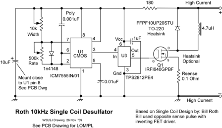 Roth 10kHz Desulfator Schematic  